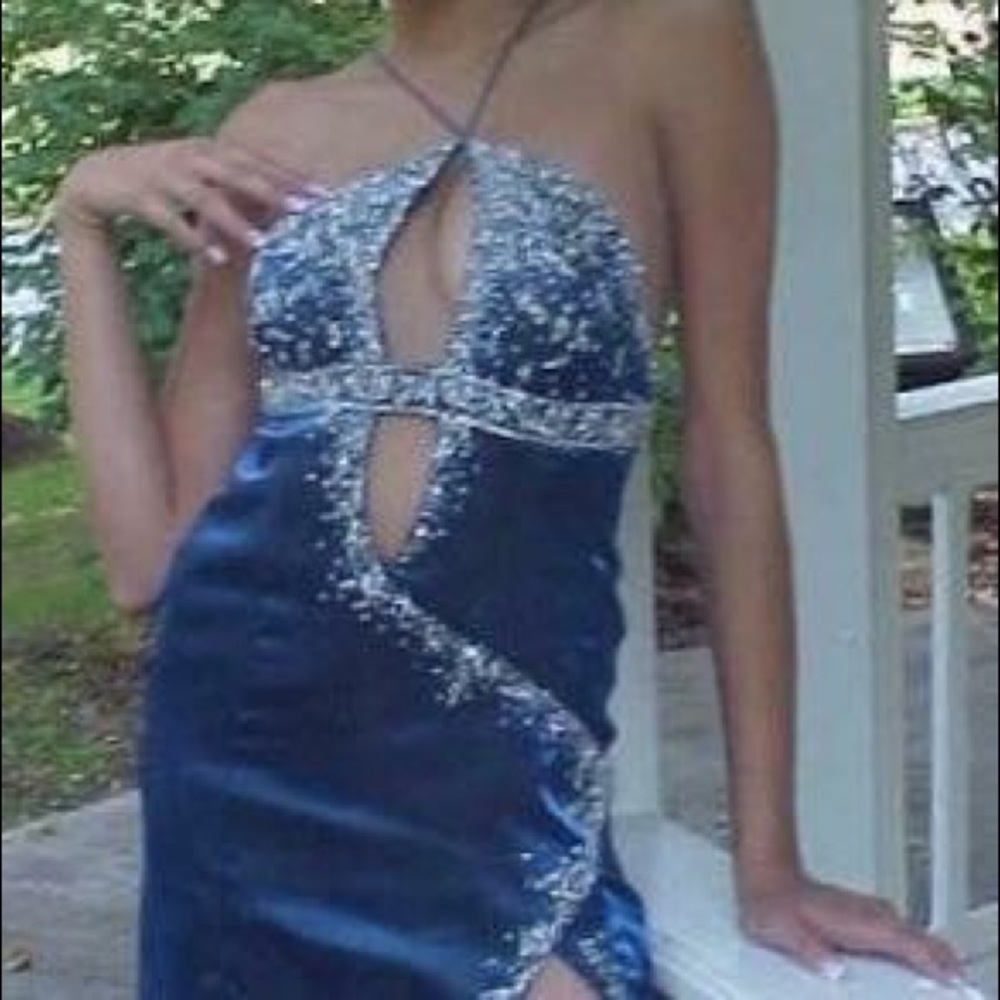 Size 2 navy blue precious formals dress